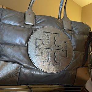 Tory Burch Silver Ella Large Puffer